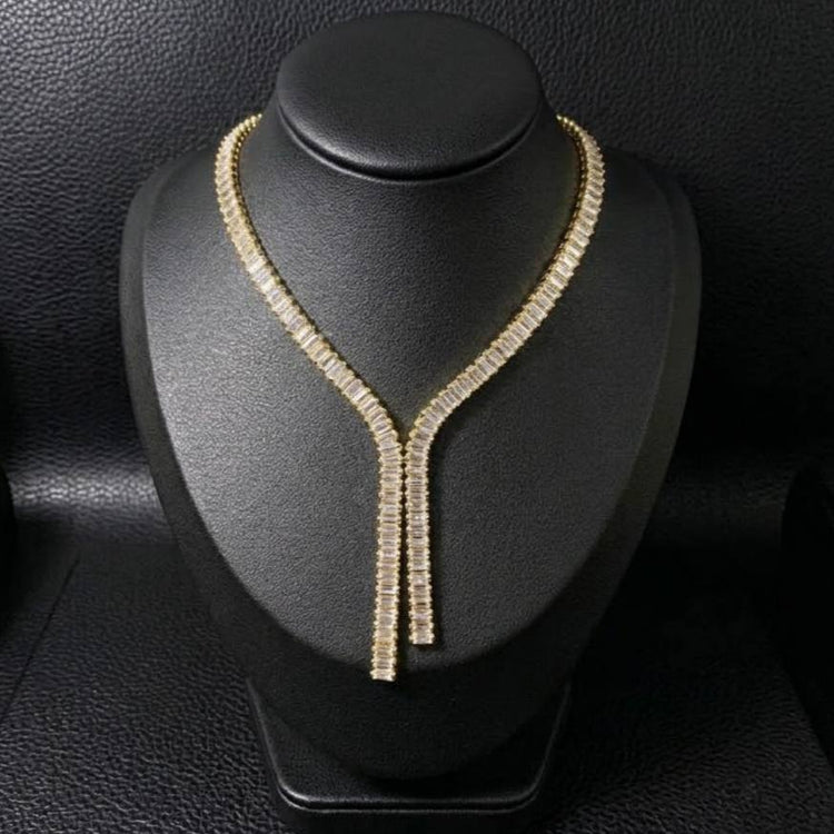 سلسلة باجيت بدلايتين بفصوص زيركون دهبي ستانلس بيور عيار 316