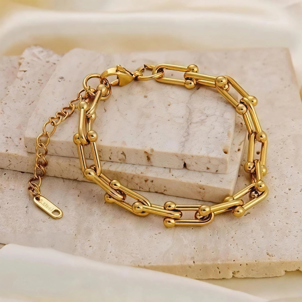 Bar Link Stainless Steel Bracelet