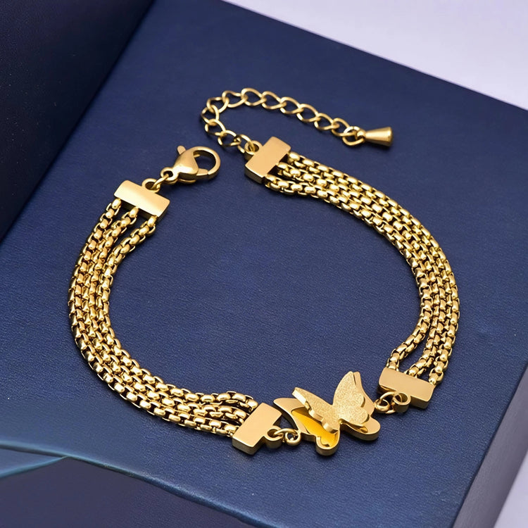 Butterfly Chain Stainless Steel Bracelet