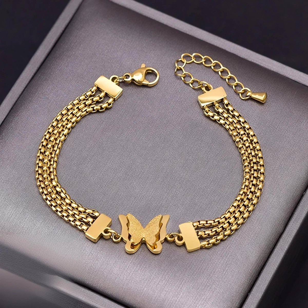 Butterfly Chain Stainless Steel Bracelet