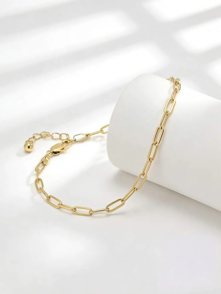 Fine Paperclip Stainless Steel Bracelet