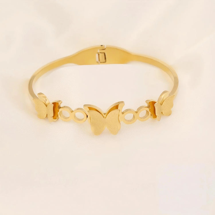 Golden Butterfly Stainless Steel Bangle