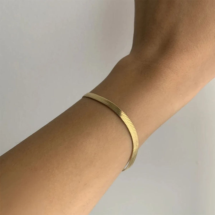 Herringbone Stainless Steel Bracelet