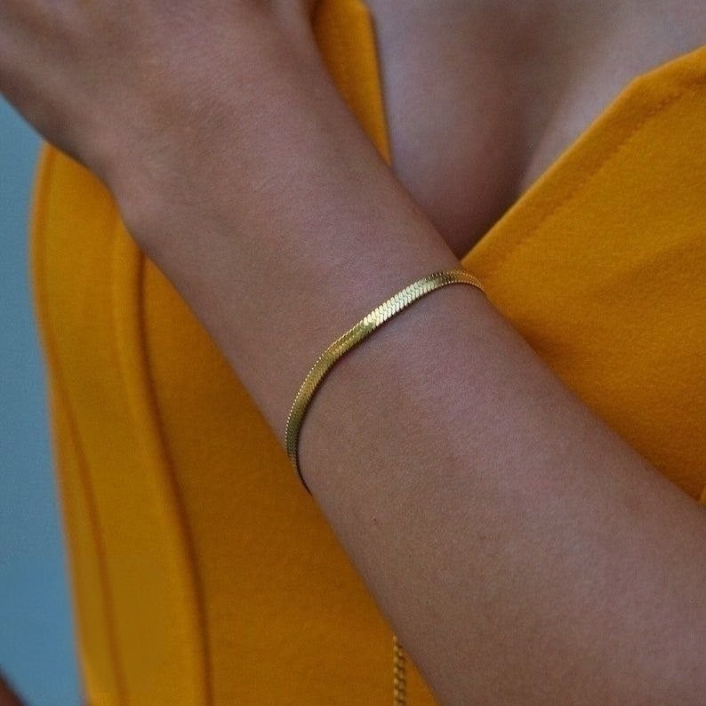 Herringbone Stainless Steel Bracelet