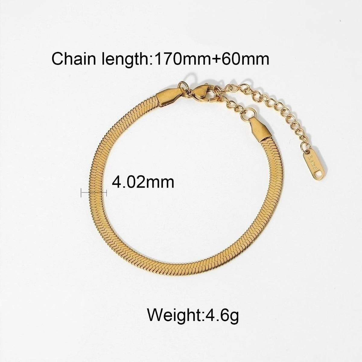 Herringbone Stainless Steel Bracelet