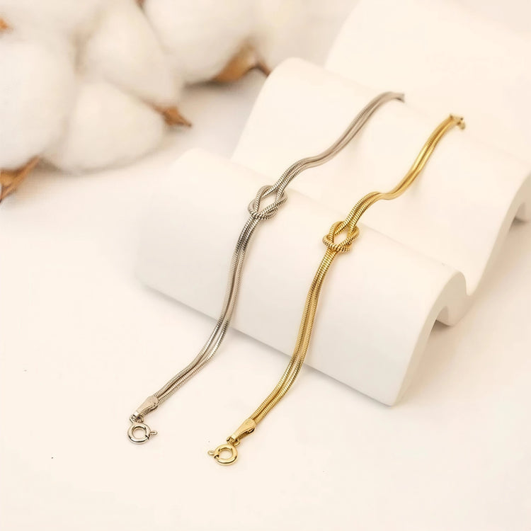 Couple Knot Stainless Steel Bracelet Set