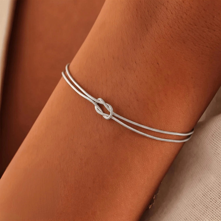 Couple Knot Stainless Steel Bracelet Set