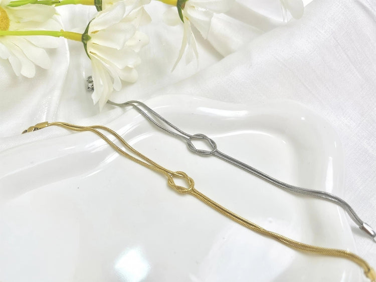 Couple Knot Stainless Steel Bracelet Set