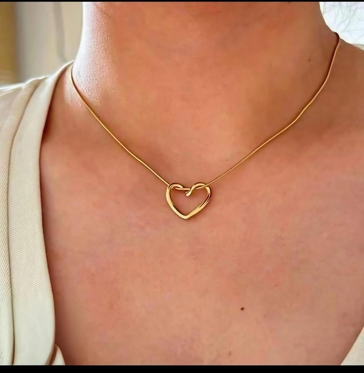 Open Heart Stainless Steel Necklace