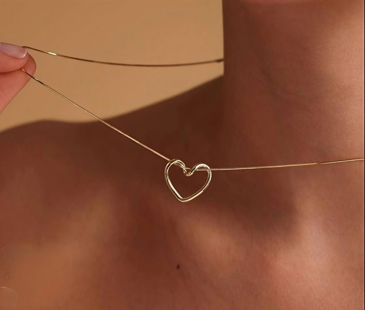 Open Heart Stainless Steel Necklace