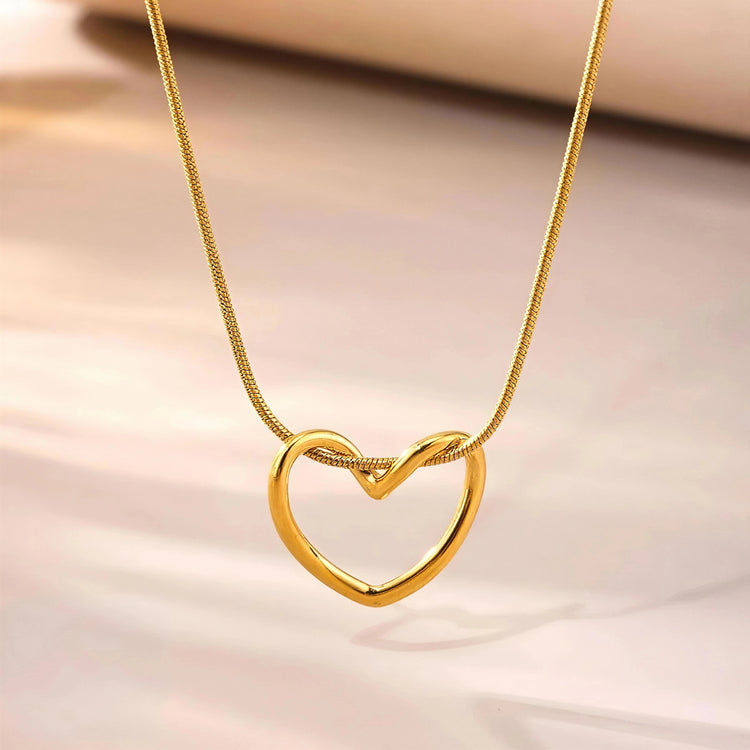 Open Heart Stainless Steel Necklace