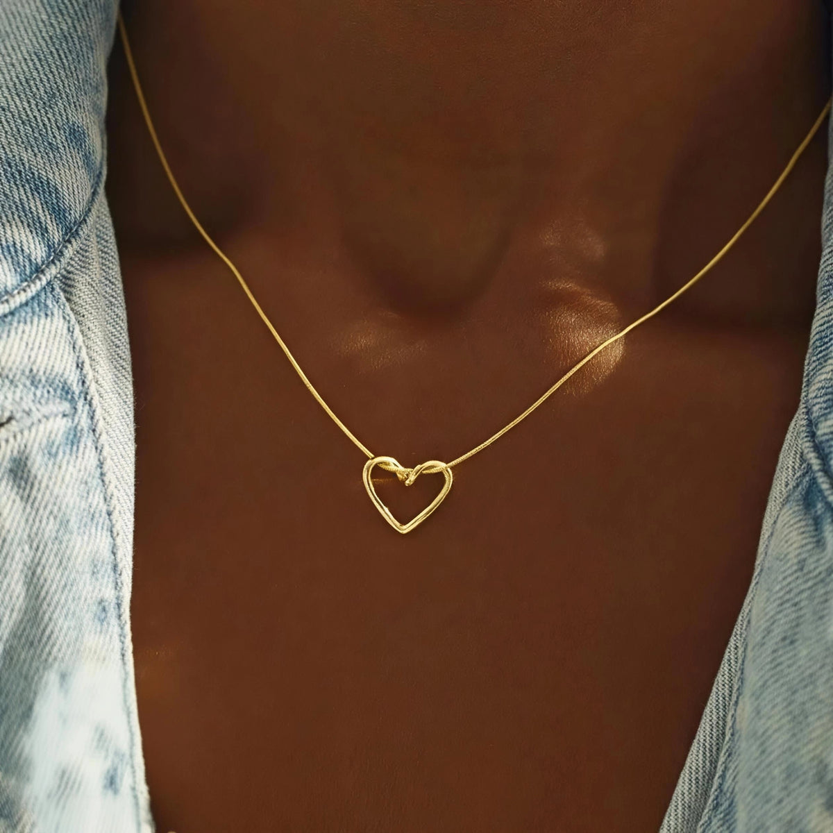 Open Heart Stainless Steel Necklace