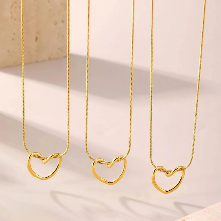 Open Heart Stainless Steel Necklace