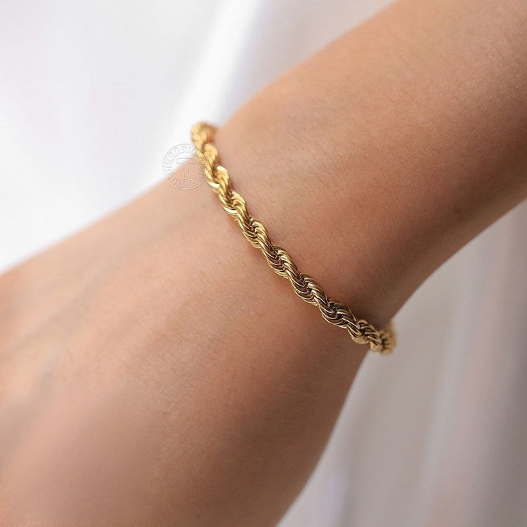 Twisted Rope Stainless Steel Bracelet