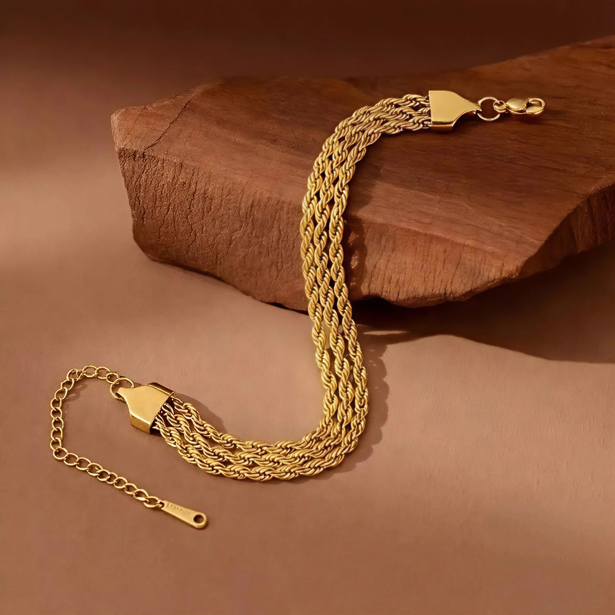 Triple Rope Stainless Steel Bracelet