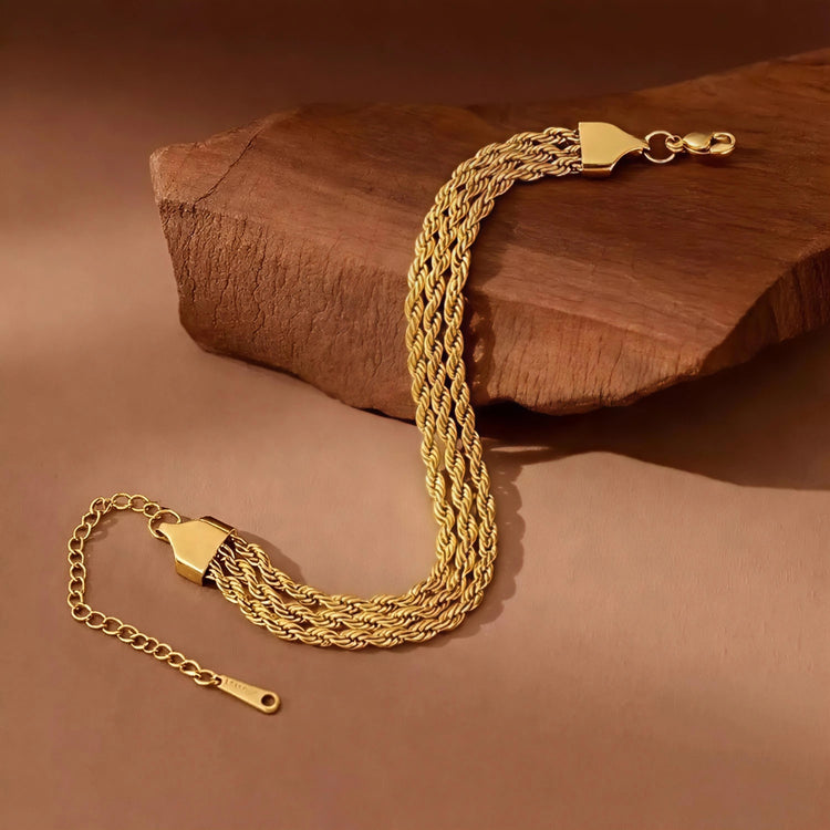 Triple Rope Stainless Steel Bracelet